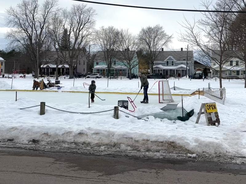 ice skating at Lakeside rink