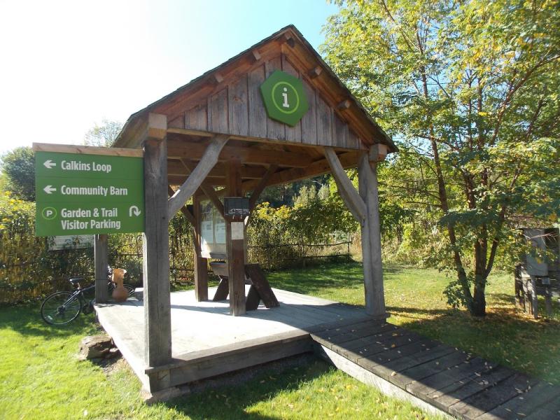 Information kiosk at the Intervale Center