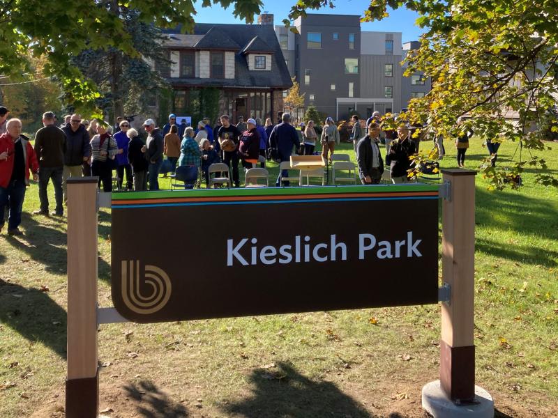 Entrance Sign to Kieslich Park