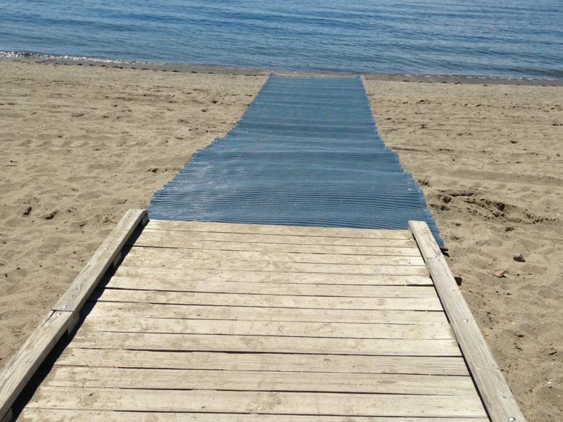 Accessible path to water at North Beach