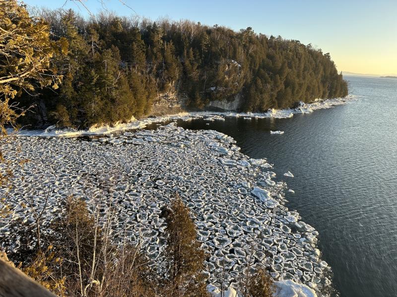 Rare pancake ice at Rock Point