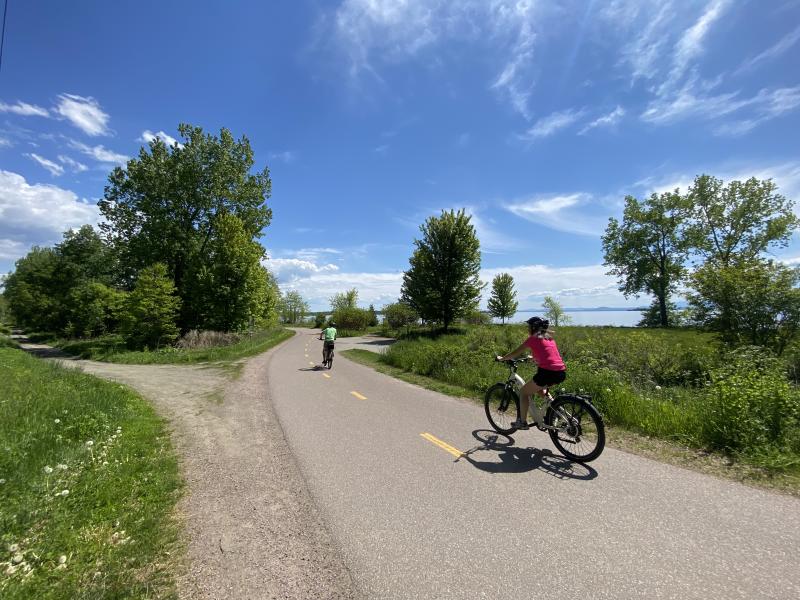 bikers on the greenway at the urban reserve