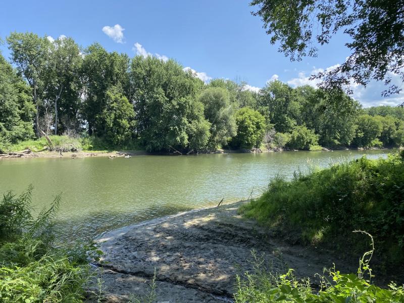 Winooski River at canoe launch