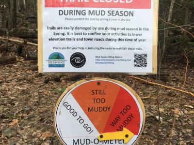 Mud o meter sign from VT Parks