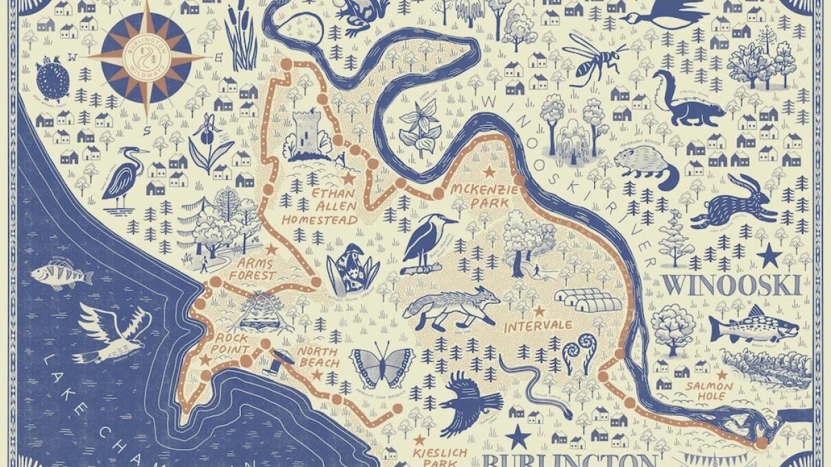 Burlington Wildways Trail Art Map